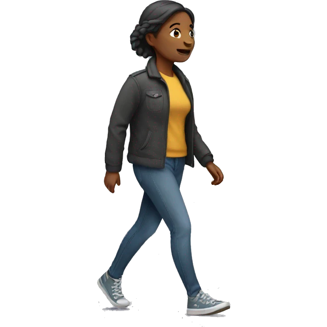 walking woman emoji