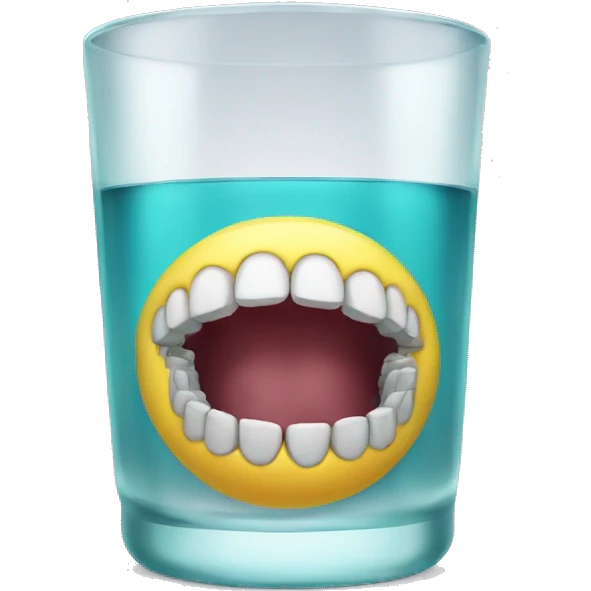 dentures in glass emoji