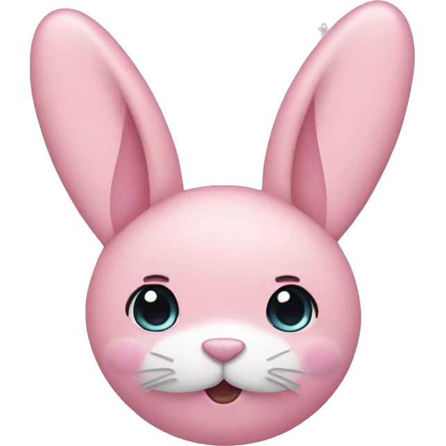 Pastel pink heart emoji with bunny ears emoji