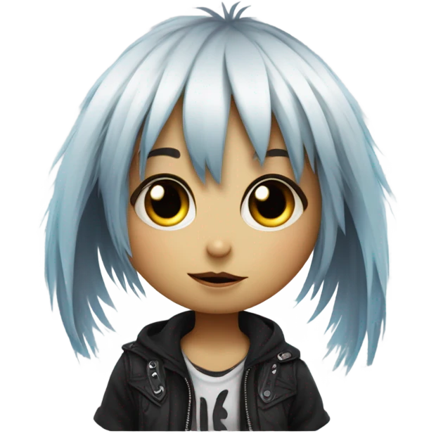 emo bunny with bangs emoji