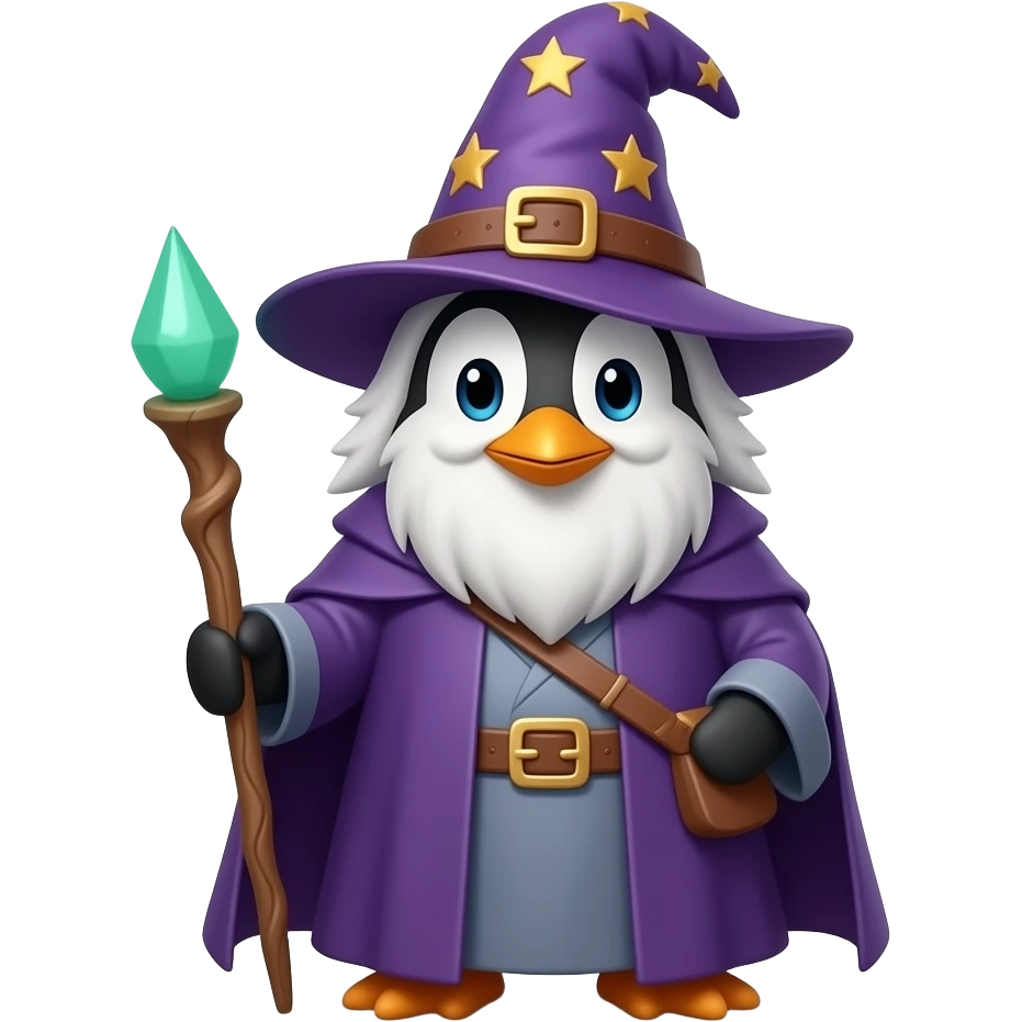 Penguin Wizard emoji