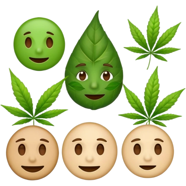 fait moi un pack demojis De fumeur pas avec les emojis de base mais des inventé type tete de beuh feuille de pe emoji
