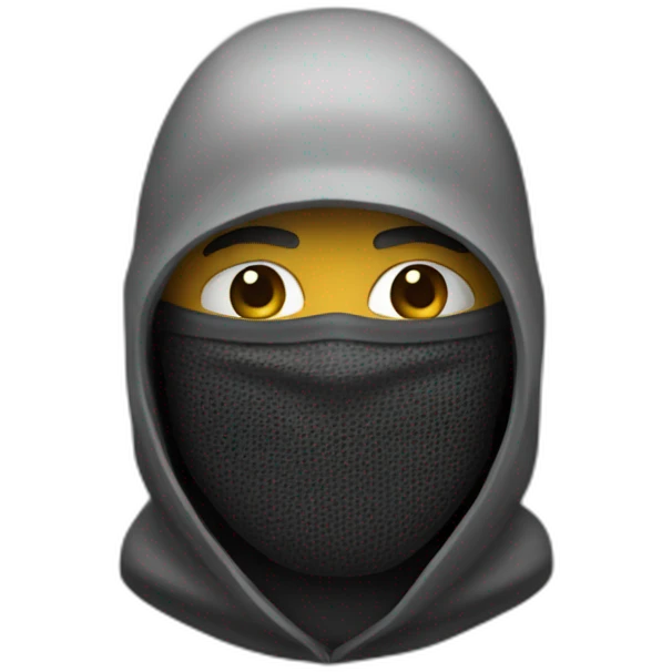 man with a balaclava emoji