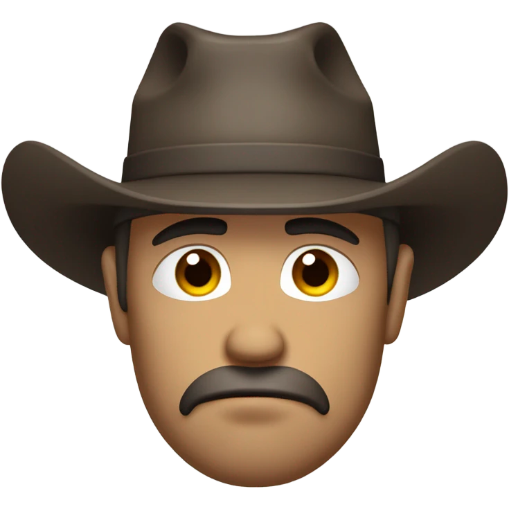 sad cowboy face emoji