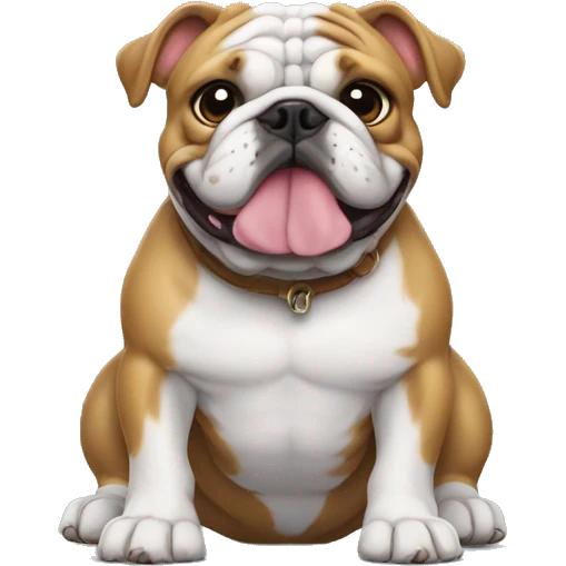 bulldog com roupa de IT emoji