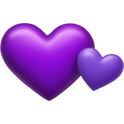 Floating Purple Hearts emoji