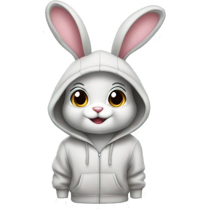 buggs bunny wearing hoodie emoji