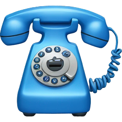 blue phone emoji
