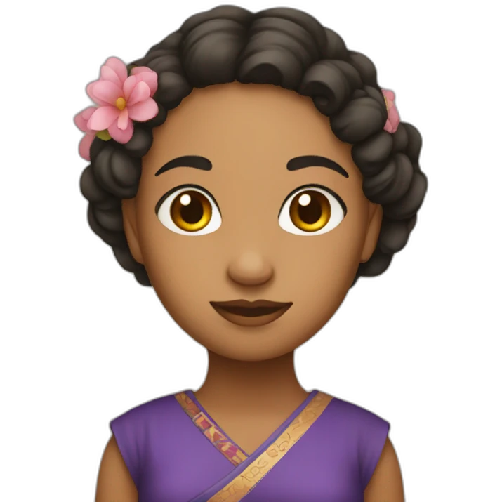 cute women in cultural dress emoji