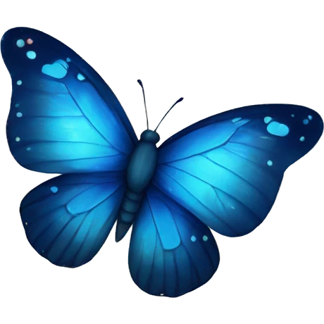 blue butterfly with stars from night sky emoji