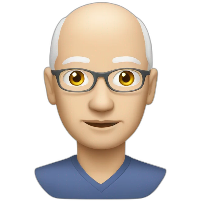 Bald Jakob Nielsen (usability consultant) emoji