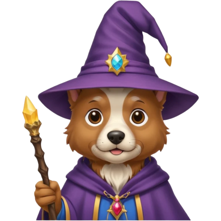 Dog wizard emoji