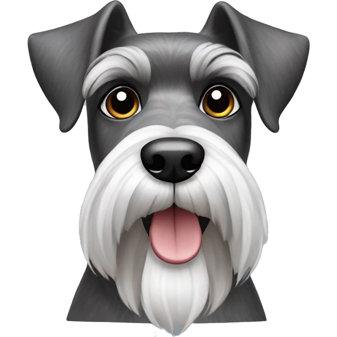 Salt pepper schnauzer dog emoji