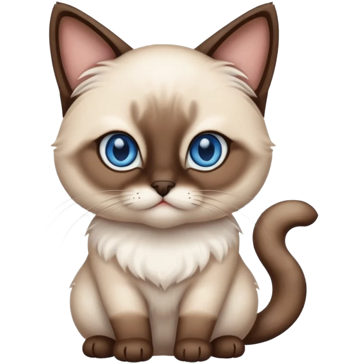 cute siamese cat blue eyes emoji