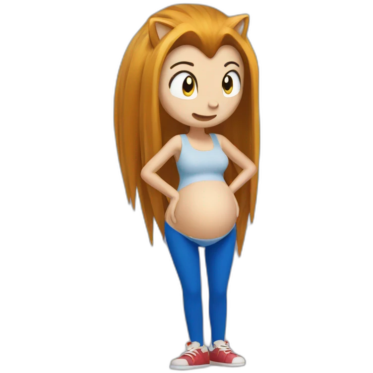 pregnant sonic the hedgehog emoji