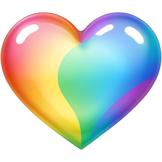 Rainbow heart inside thought bubble  emoji