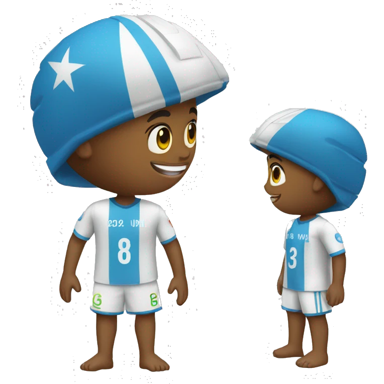 Un garçon habillé avec le maillot du comores  emoji