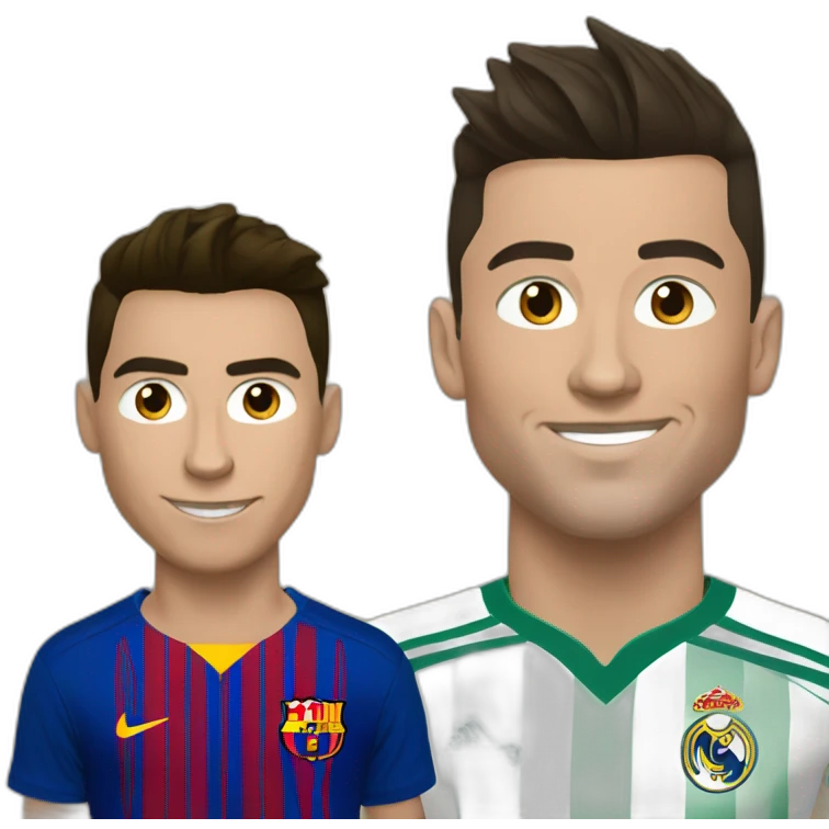 Cristiano Ronaldo avec au- dessus Messi  emoji
