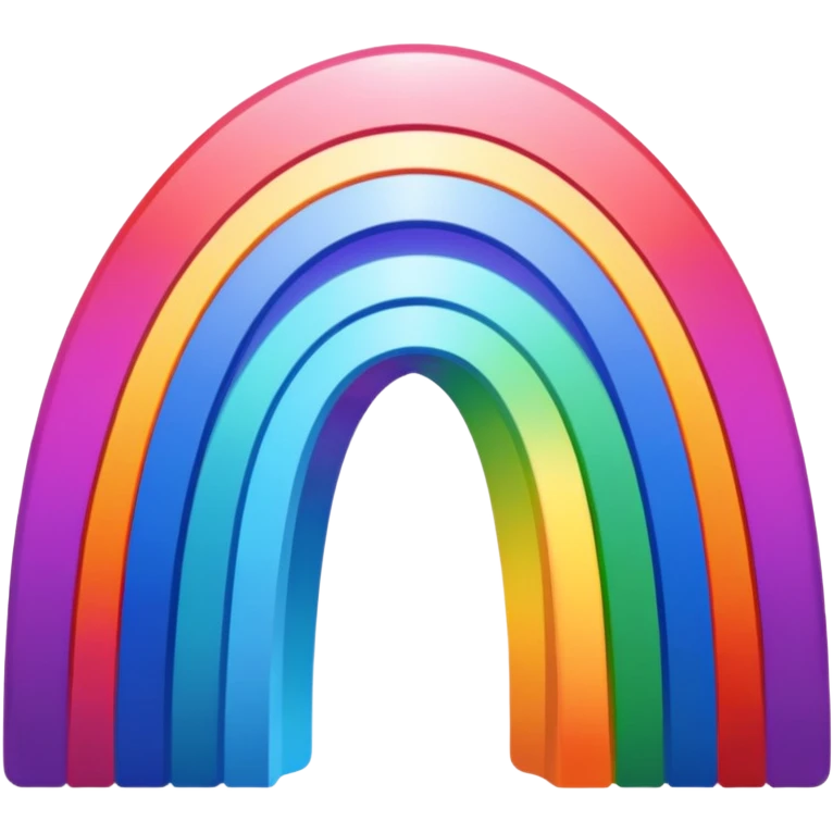 Multidimensional prismatic rainbow emoji