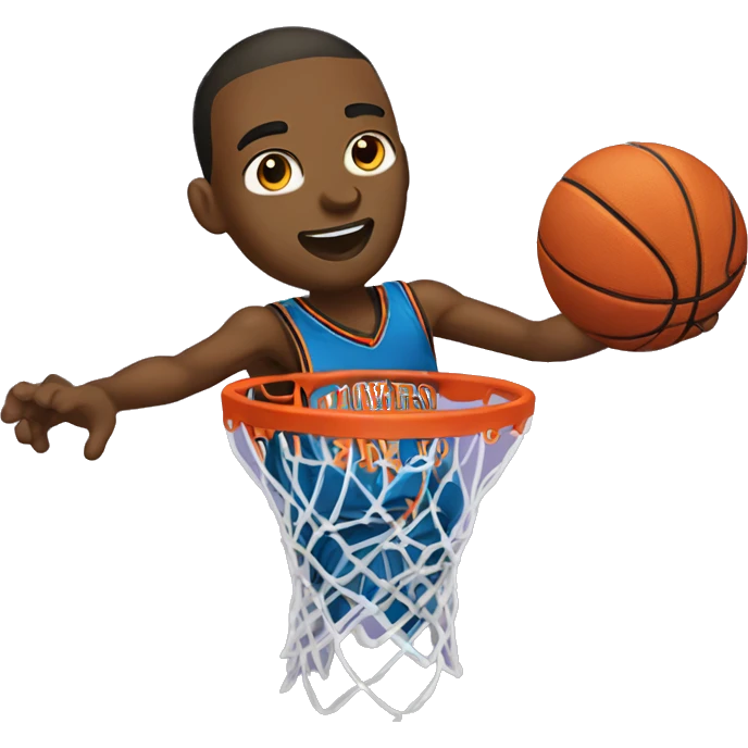 Basketball player dunking emoji