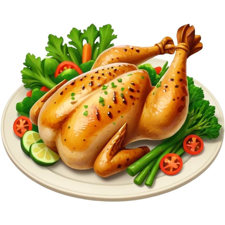 Grilled Chicken with Steamed Vegetables emoji