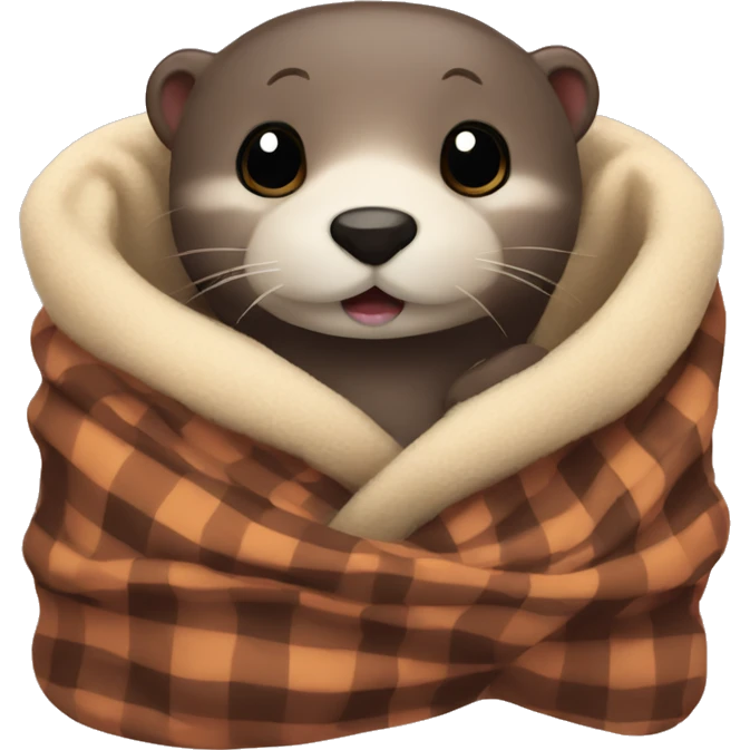 otter cozy in blanket emoji