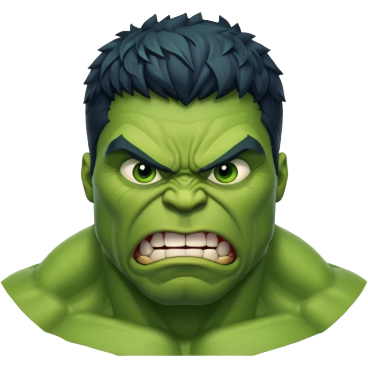 hulk comic book face only emoji