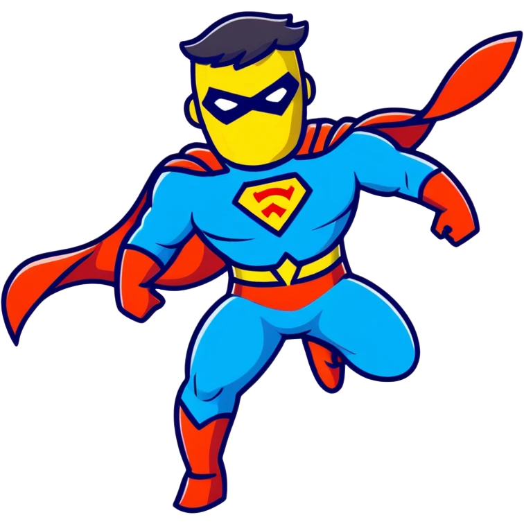 superhero transforming into robot form emoji