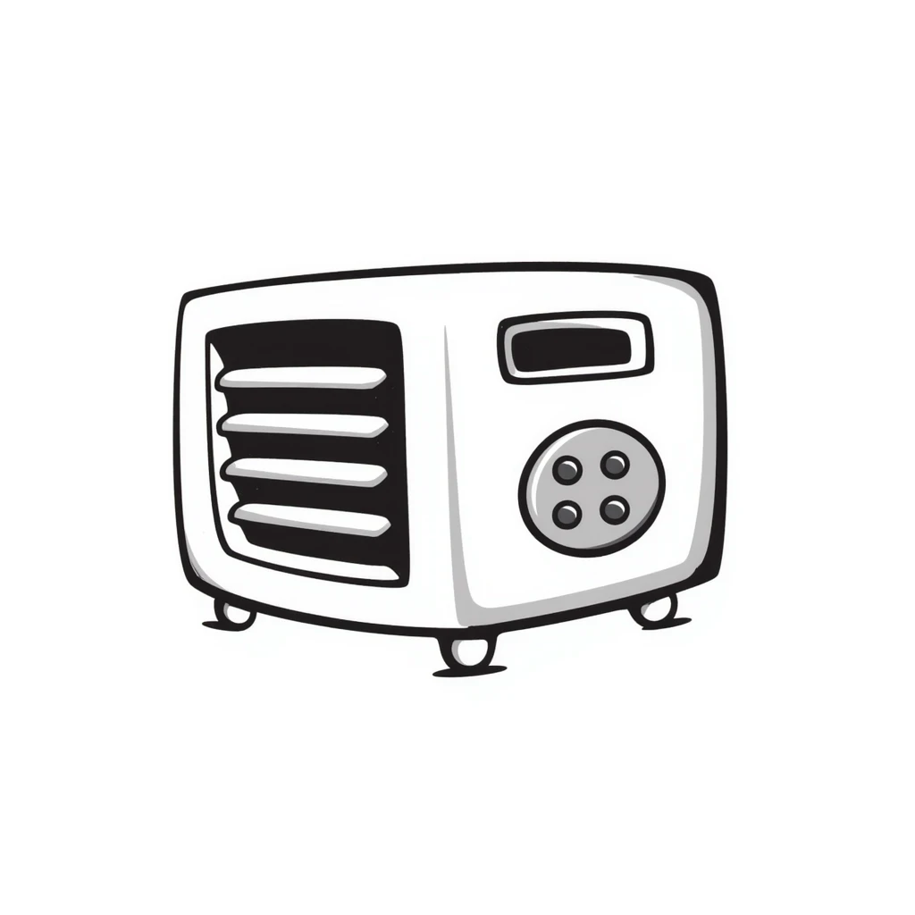 doodle style air conditioner emoji