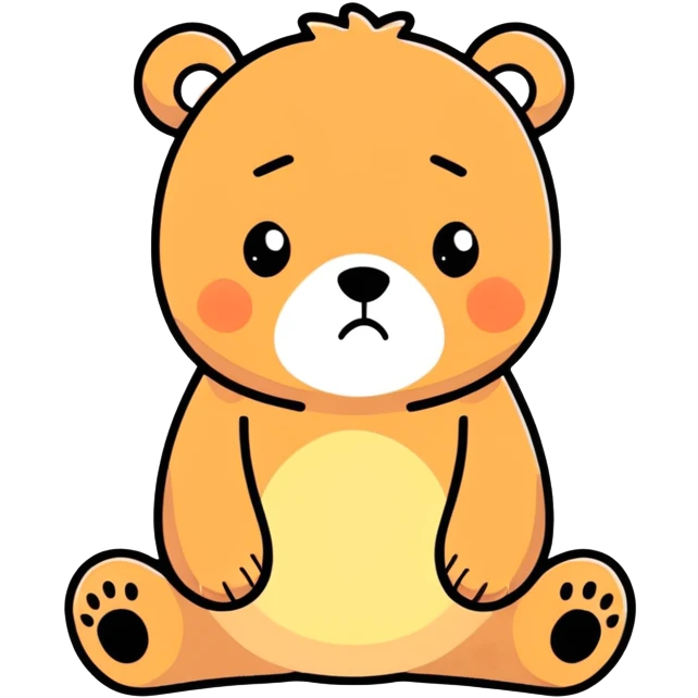 watercolor Sad Bear emoji