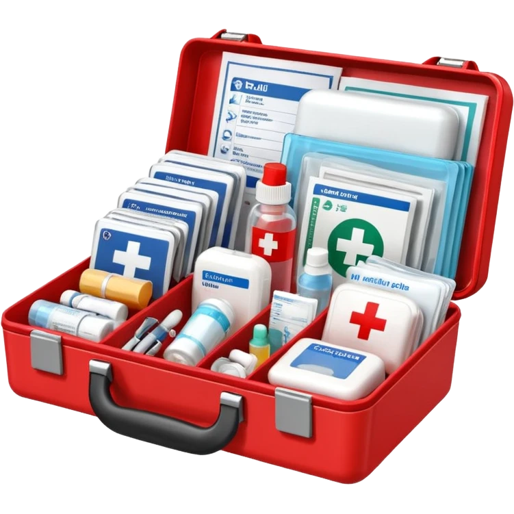 First Aid toolbox for hiking emoji