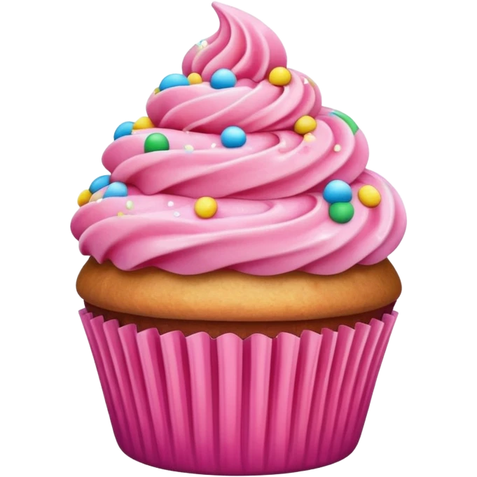 Cupcake with pink icing emoji