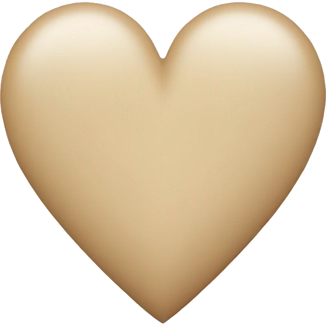Beige heart emoji