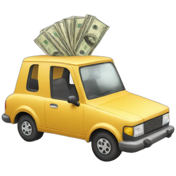 Scootmobile with money emoji