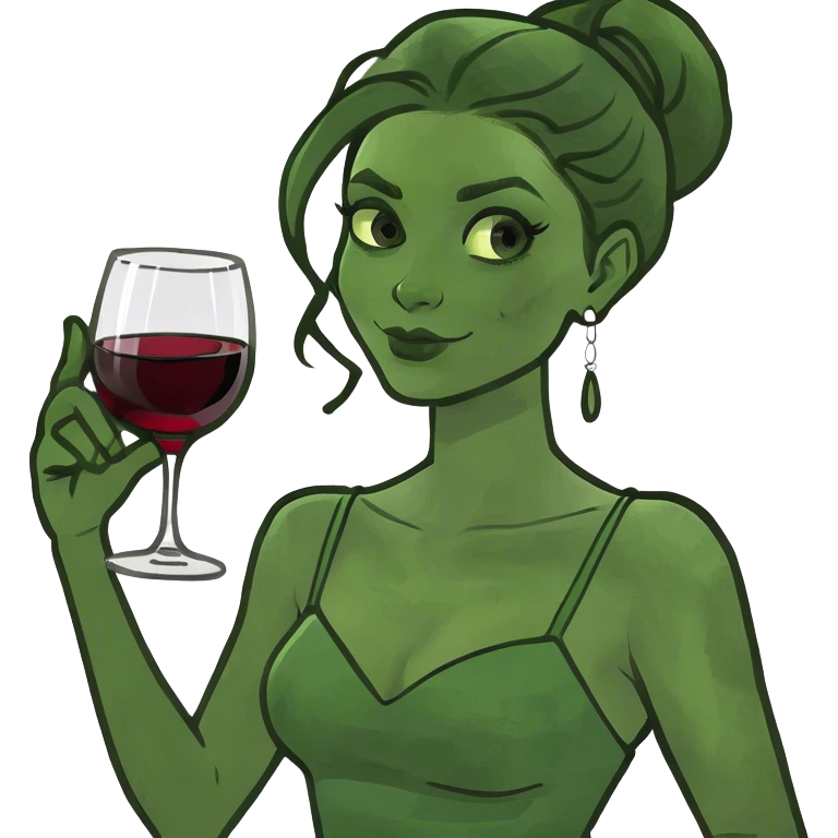 Girl drinking wine  emoji