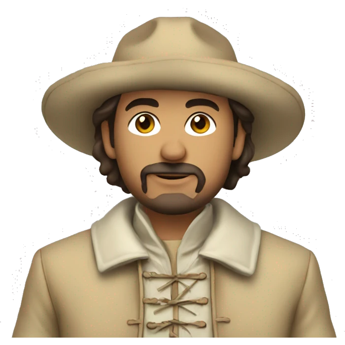 Three Musketeers man beige jacket emoji