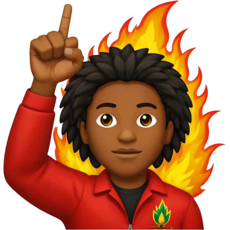 Emoji sticker of reggae vibes and frequency that says Big Up Anthony B! in bold reggae font 💥🔥✊🏾 emoji