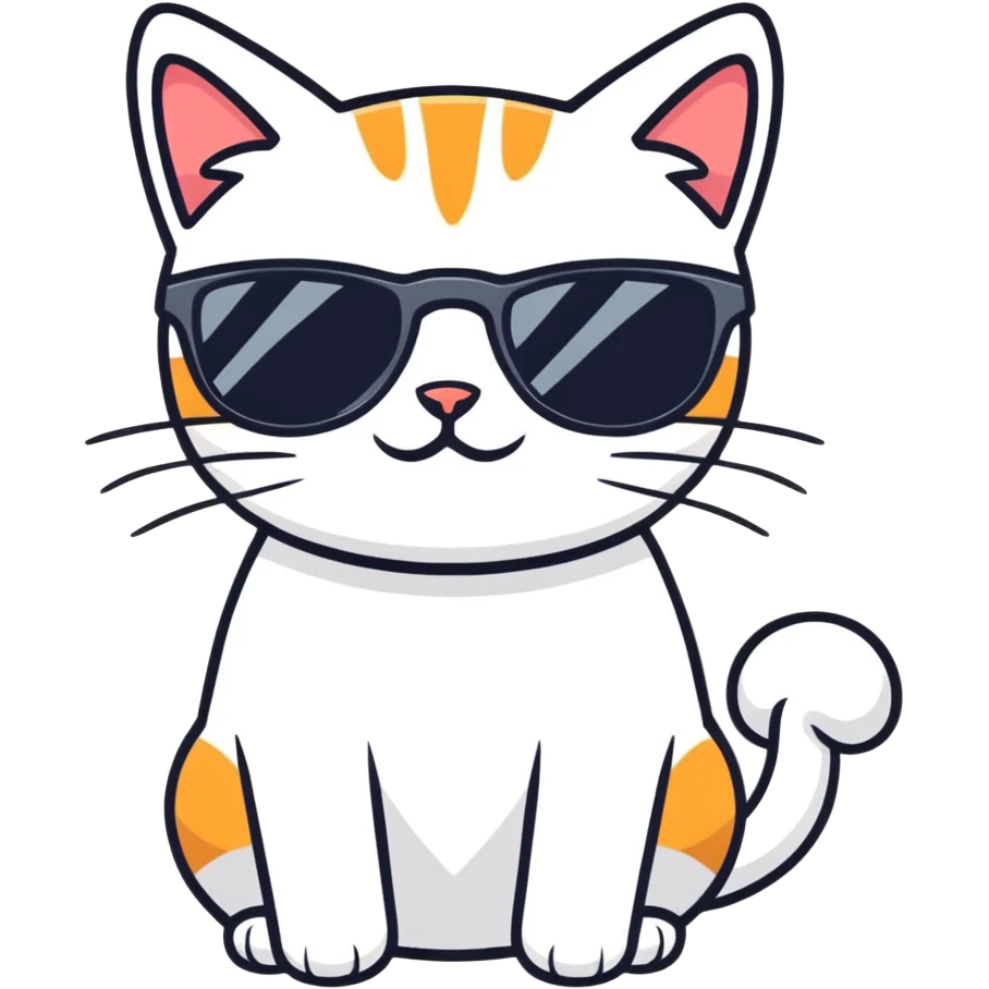 Cat with sunglasses emoji