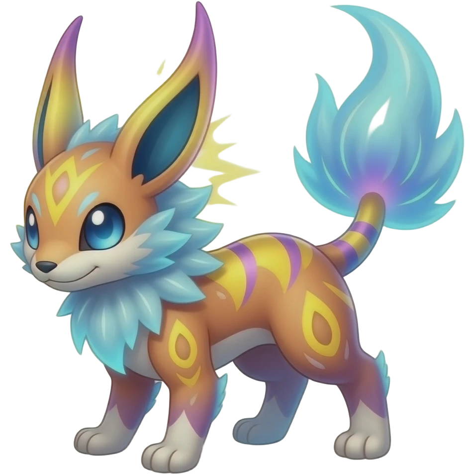 Elemental magical colorful exotic animesque Pokémon-Fakémon-animal-creature emoji