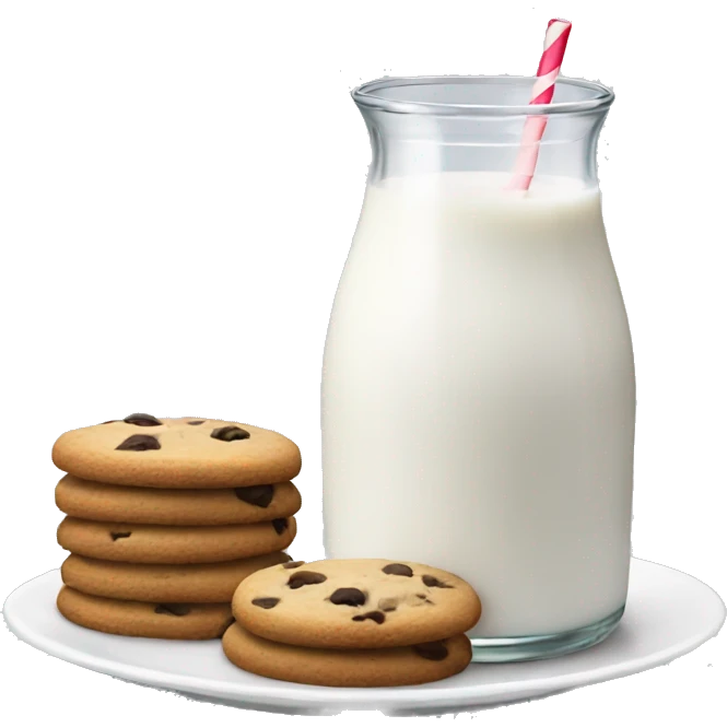 Milk and cookies emoji