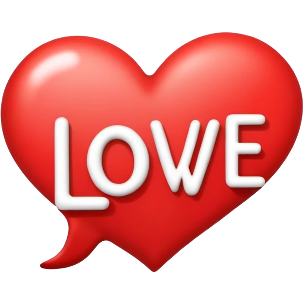 speech balloon love emoji
