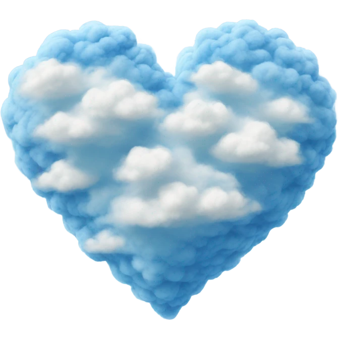 Blue cloud heart emoji