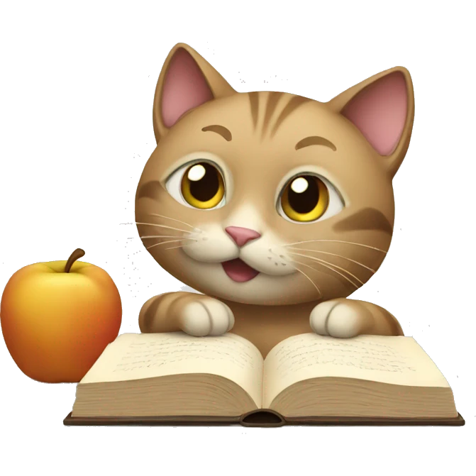 cat studying emoji