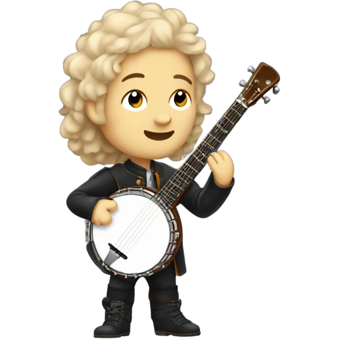 Vivaldi chibi standing banjo  emoji