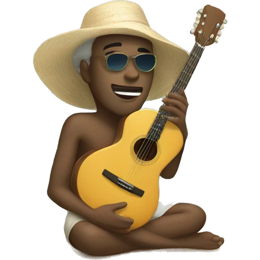 música y playa emoji