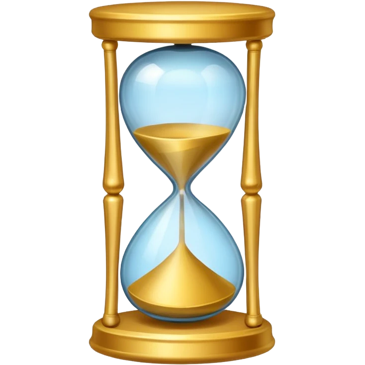 a mix between two emojis - hourglass morphing into checkmark  emoji