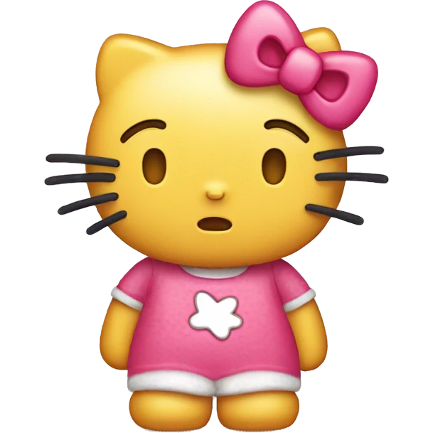 hello kitty is crying  emoji