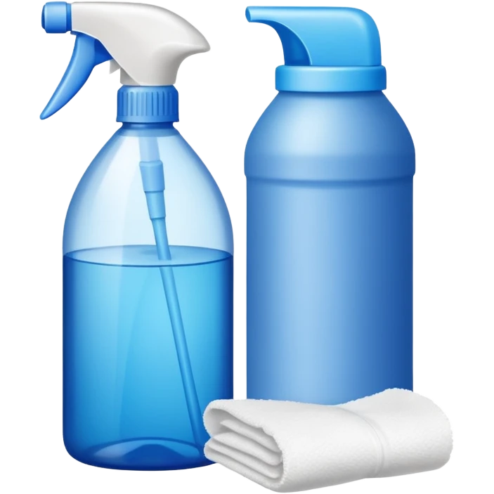 cleaning product and rag emoji