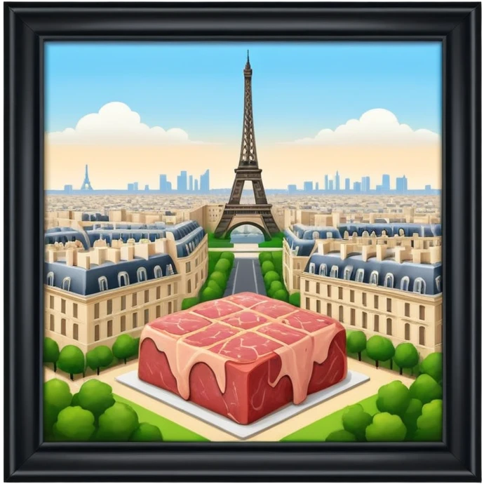  paris art gallery SPAM meat city arty landscape  emoji