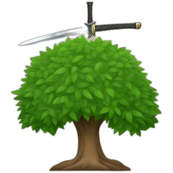 Saudi tree and swords emblem emoji